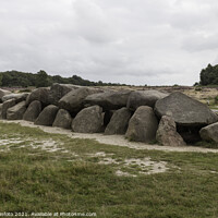 Buy canvas prints of Old stone grave like a big dolmen in Drenthe Holland by Chris Willemsen