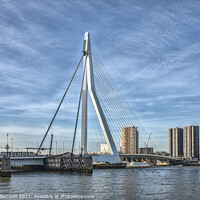 Buy canvas prints of skyline from rotterdam with the erasmus bridge by Chris Willemsen