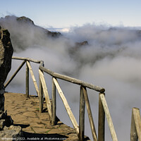 Buy canvas prints of pico arieiro on madeira island walkway on height by Chris Willemsen