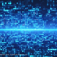 Abstract Blue Digital Network