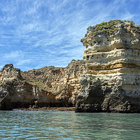 Buy canvas prints of rocks and cliff like bridge in lagos porugal by Chris Willemsen