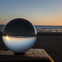 Buy canvas prints of sunset captured in glass crystal sphere by Chris Willemsen