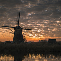 Buy canvas prints of windmills in Kinderdijk Holland by Chris Willemsen