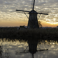Buy canvas prints of windmill in Kinderdijk Holland by Chris Willemsen