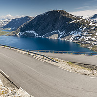 Buy canvas prints of Hairpin curve dalsnibba road 63 panoramaroad norwa by Chris Willemsen