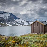 Buy canvas prints of wooden houses at the famous County Road 55 norway by Chris Willemsen
