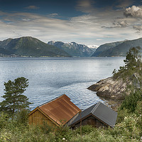 Buy canvas prints of view on sognefjord in norway by Chris Willemsen