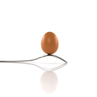 Buy canvas prints of one egg and one forks by Chris Willemsen