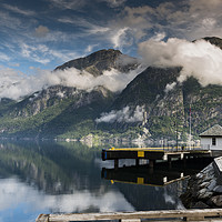 Buy canvas prints of mountains and clouds above the eidfjord in norway by Chris Willemsen