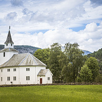 Buy canvas prints of ardal church in bygland norway near Valle by Chris Willemsen
