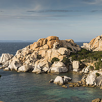 Buy canvas prints of capo testa teresa di gallura , with rocks and blue by Chris Willemsen