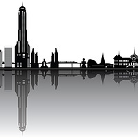Buy canvas prints of bangkok city skyline by Chris Willemsen