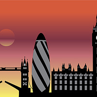 Buy canvas prints of London skyline England city by Chris Willemsen