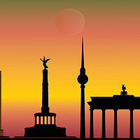 Buy canvas prints of Berlin city skyline by Chris Willemsen