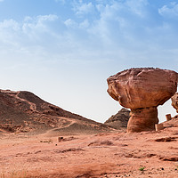 Buy canvas prints of the famous mushroom rock in timna national park in by Chris Willemsen