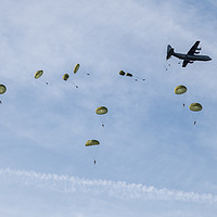 Buy canvas prints of The airborne commemorations on Ginkel Heath with p by Chris Willemsen