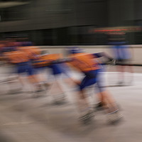 Buy canvas prints of man indoor speedskating by Chris Willemsen