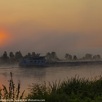Buy canvas prints of sunrise over the river maas in Holland by Chris Willemsen