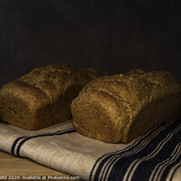 Buy canvas prints of freshly baked bread on wood by Chris Willemsen
