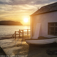 Buy canvas prints of Beautiful vibrant sunrise landscape over Lulworth Cove in Dorset by Matthew Gibson