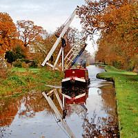 Buy canvas prints of Llangollen Canal Wrenbury in Autumn by Ian Philip Jones