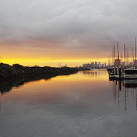 Buy canvas prints of Sunset at St.Kilda, Melbourne by Hannah Hopton