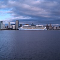 Buy canvas prints of Anthen of the SEAS   On  Departure   From  Liverpool    Waterfront .   17/Oct/2021 by Alexander Pemberton