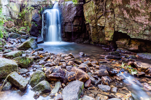 Lumsdale Waterfall Picture Board by Simon Wilkinson