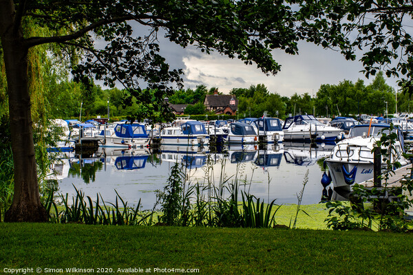 Moored Boats at Sawley Picture Board by Simon Wilkinson