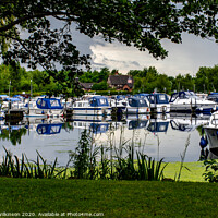 Buy canvas prints of Moored Boats at Sawley by Simon Wilkinson