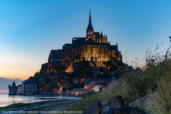 Mont Saint-Michel at Sunset Picture Board by Simon Wilkinson