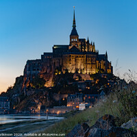 Buy canvas prints of Mont Saint-Michel at Sunset by Simon Wilkinson