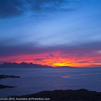 Buy canvas prints of Sunset, Rum, Inner Hebrides, Scotland by Hugh McKean