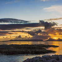 Buy canvas prints of Sunset over the Inner Hebrides by Hugh McKean