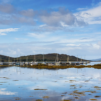 Buy canvas prints of Seascape, Arisaig marina, Locharbar, Scotland by Hugh McKean