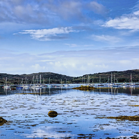 Buy canvas prints of Seascape, Arisaig marina, Locharbar, Scotland by Hugh McKean