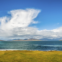 Buy canvas prints of Landscape, Mountains of North Harris, Sound of Tar by Hugh McKean