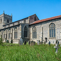 Buy canvas prints of St Mary`s Church, Wiveton, North Norfolk, South Fa by Hugh McKean