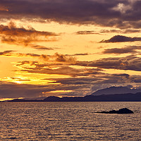 Buy canvas prints of Sunset, Storm clouds, Point of Sleat, Skye, Scotla by Hugh McKean