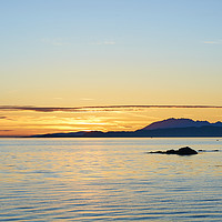 Buy canvas prints of Sunset, Skye, Point of Sleat, Cullin mountains by Hugh McKean
