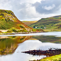 Buy canvas prints of Landscape, Loch Beag, Amar River valley, Isle of S by Hugh McKean