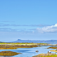 Buy canvas prints of View from Invercambie to the inner Hebridien island of Eigg by Hugh McKean
