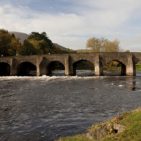 Buy canvas prints of  Abergavenny Bridge in summer by David (Dai) Meacham