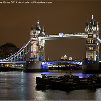 Buy canvas prints of Tower Bridge at Night by Catherine Fowler
