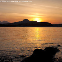 Buy canvas prints of Sunrise from Criccieth Beach by Catherine Fowler