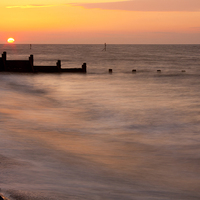 Buy canvas prints of  Sunset at Sheringham by Catherine Fowler