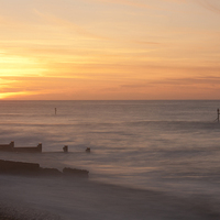 Buy canvas prints of  Sheringham Sunset #2 by Catherine Fowler