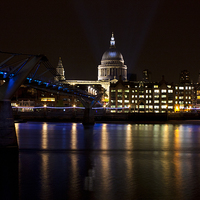 Buy canvas prints of  St Paul's Cathedral at Night by Catherine Fowler