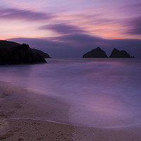 Buy canvas prints of Sunset at Holywell Bay, Cornwall by Catherine Fowler