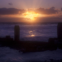 Buy canvas prints of Sunrise at Overstrand by Catherine Fowler